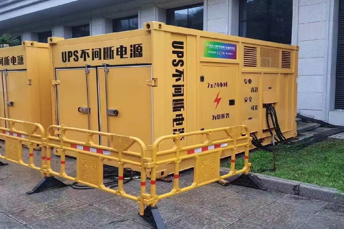 东至发电机租赁施工现场
